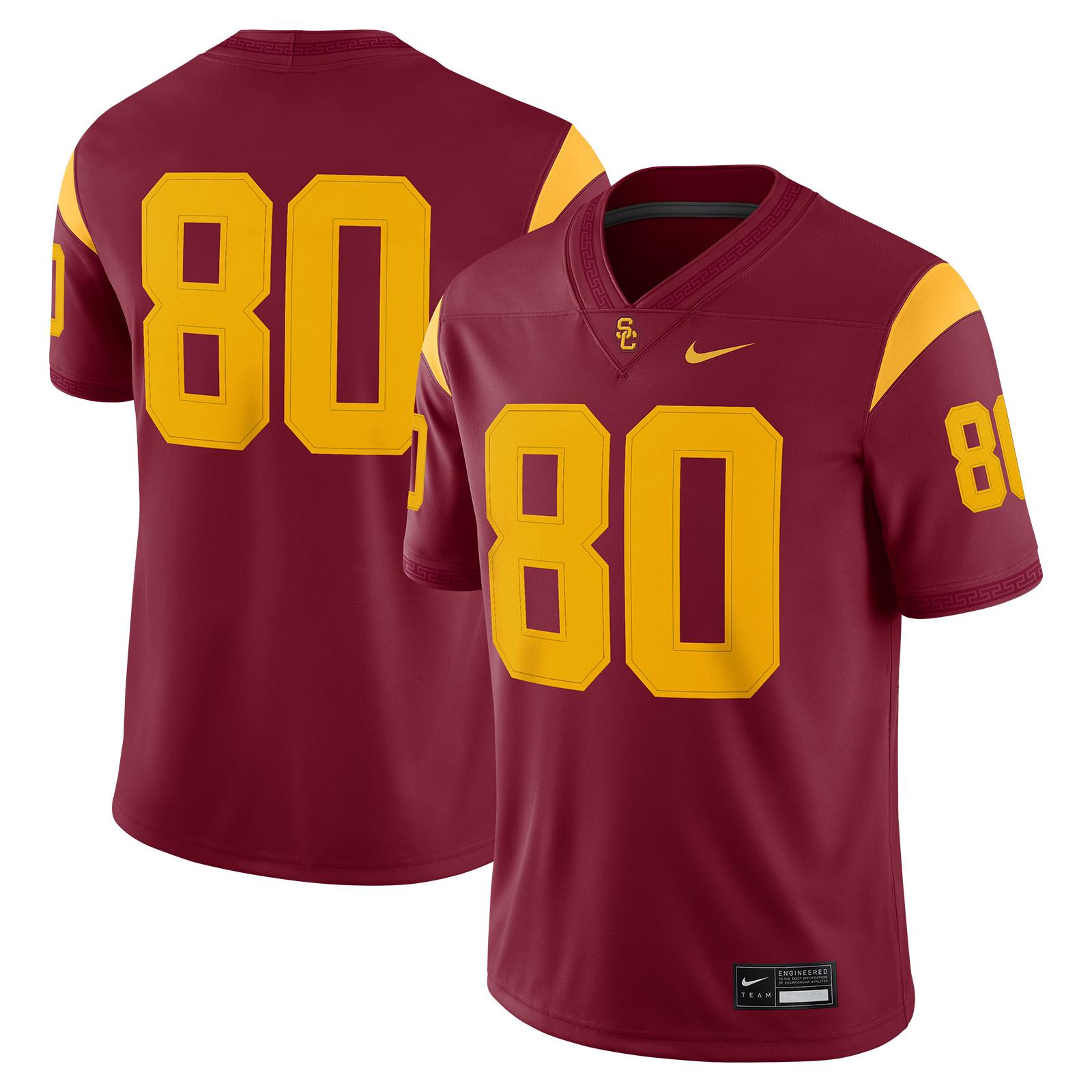 USC Trojans Men's Nike Cardinal #80 Home Football Jersey | USC